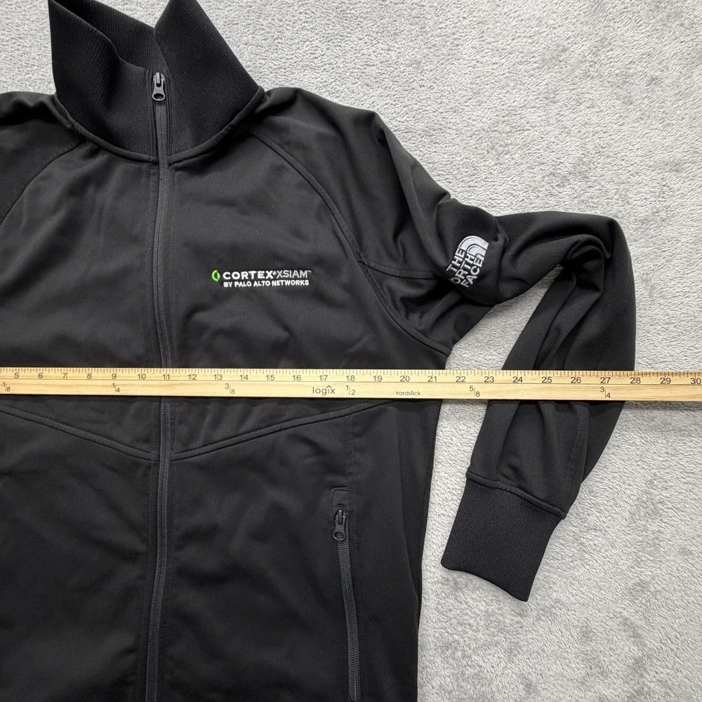 The North Face Jacket Mens M Black Softshell Zip Cortex XSIAM Embroidered Logo